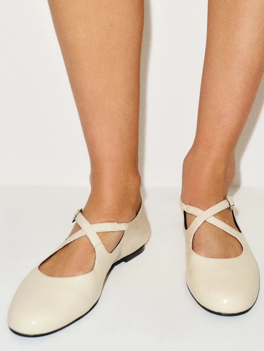Reformation Salome Ballet Flat Ivory - Size 6